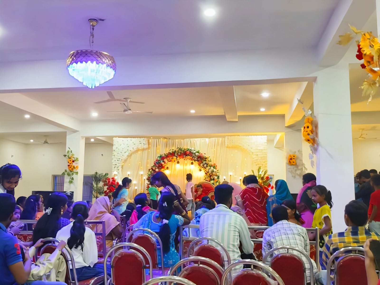 Marriage Hall Decorated for Reception